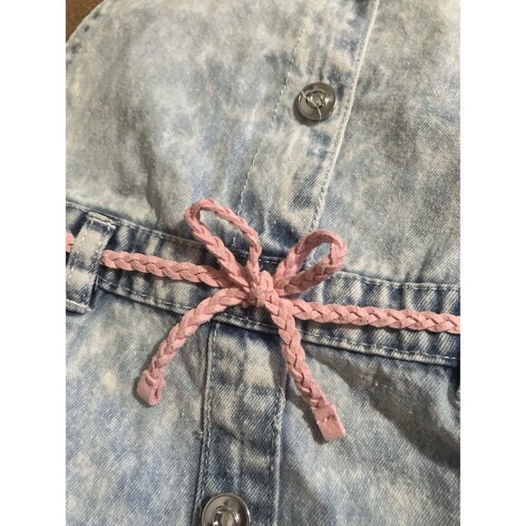 Girls Denim Overall Floral Jumper/Dress Size 4T  Cottagecore, Whimsical - Picture 11 of 16